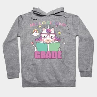 hello second grade kids and baby back to school gift Hoodie